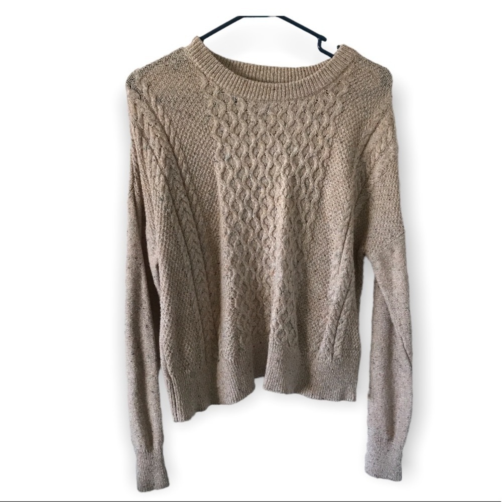 3/$15 Mossimo supply co beige knit sweater (T5)